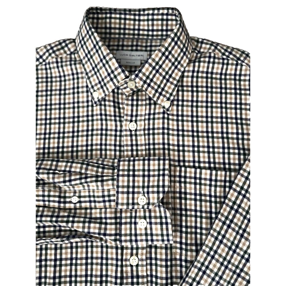 Luca D'altieri Mens M Plaid Shirt Long Sleeve Dark Academia Cottagecore Retro